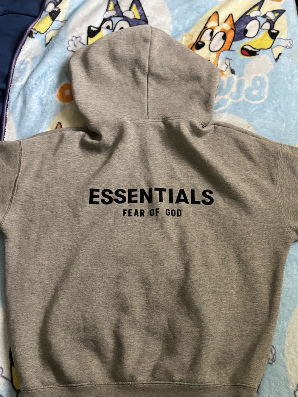 Fear of God ESSENTIALS Zip-Up Hoodie - Gray with Black Logo